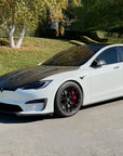 2021+ | Model S Viento Robot Hood - Dual Layer with Xpel Clear Bra - Dry Molded Carbon Fiber