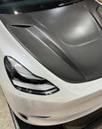 2017-2023 | Model 3 Viento Robot Hood - Dual Layer with Xpel Clear Bra- Real Molded Carbon Fiber