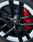 2021+ | Model S - 21" Arachnid Center Wheel Hubs - Real Molded Carbon Fiber- (Set of 4)