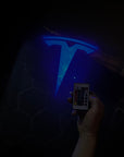 TESLA T Logo RGB Color Changing Puddle Lights with Glass Projector Lamp (1 Pair)