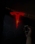 TESLA T Logo RGB Color Changing Puddle Lights with Glass Projector Lamp (1 Pair)