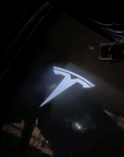 TESLA T Logo RGB Color Changing Puddle Lights with Glass Projector Lamp (1 Pair)