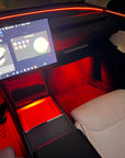 Model 3 & Y Front Seat Ambient Interior Lighting Upgrade Kit - 12 Colors Plug & Play