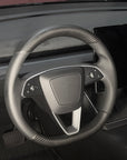 2026+ | Model Y Juniper Refreshed Steering Wheel Upper & Lower Overlays - Real Dry Molded Carbon Fiber