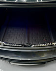 2024+ | Model 3 Highland Refreshed Trunk Sill Plate Cover (2 Pieces) - Carbon Fiber & Brushed Black Look