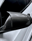 Model X GT Style Side View Mirror Overlays (1 Pair) - Real Molded Carbon Fiber