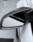 2021+ | Model S GT Style Side View Mirror Overlay Cap Covers (1 Pair) - Real Dry Molded Carbon Fiber
