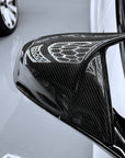 2021+ | Model S GT Style Side View Mirror Overlay Cap Covers (1 Pair) - Real Dry Molded Carbon Fiber