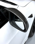 2021+ | Model S GT Style Side View Mirror Overlay Cap Covers (1 Pair) - Real Dry Molded Carbon Fiber