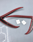 2022+ | Model X Fog Light Canards/Eyelids (1 Pair) - Real Molded Carbon Fiber