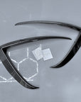 2022+ | Model X Fog Light Canards/Eyelids (1 Pair) - Real Molded Carbon Fiber