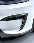 2022+ | Model X Fog Light Canards/Eyelids (1 Pair) - Real Molded Carbon Fiber