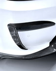 2022+ | Model X Fog Light Canards/Eyelids (1 Pair) - Real Molded Carbon Fiber