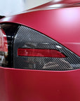 2023+ | Model S Charging Port Overlay (1 Pair) - Real Dry Molded Carbon Fiber
