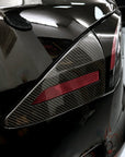 2023+ | Model S Charging Port Overlay (1 Pair) - Real Dry Molded Carbon Fiber