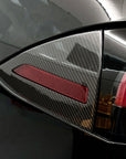 2023+ | Model S Charging Port Overlay (1 Pair) - Real Dry Molded Carbon Fiber