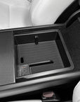 2024+ | Model 3 Highland Refreshed Armrest Tray ABS Plastic & Lined Rubber - With 2 USB-C + 1 USB-A Charging Port - USB-C plug