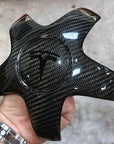 2022+ | Model X - 20" Cyberstream Center Wheel Hubs - Real Molded Carbon Fiber- (Set of 4)