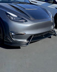 2020-2025 | Model Y Colossal Front Lip Overlay Spoiler - Real Dry Molded Carbon Fiber