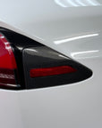 2023+ | Model X Charging Port Overlay (1 Pair) - Real Dry Molded Carbon Fiber