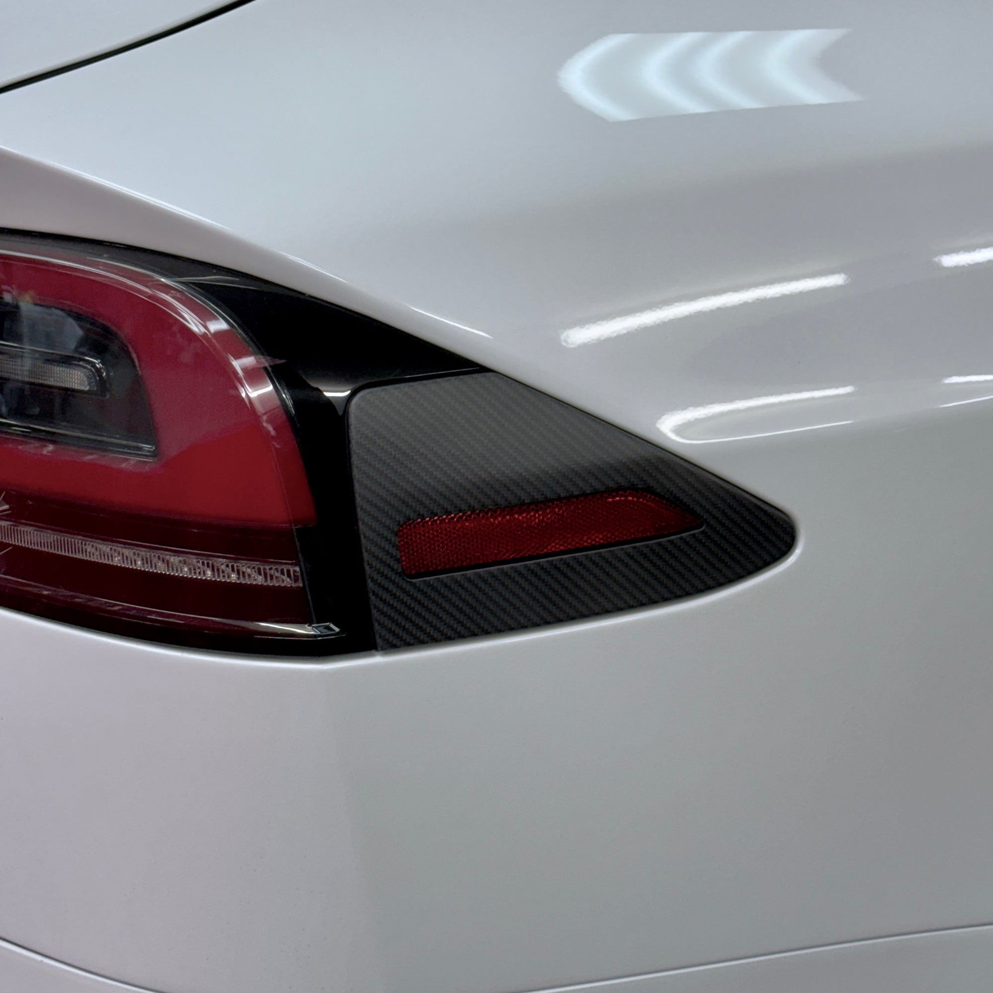 2023+ | Model X Charging Port Overlay (1 Pair) - Real Dry Molded Carbon Fiber