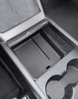 2026+ | Model Y Juniper Refreshed Center Console & Armrest Liner Kit ABS Plastic & Lined Rubber - (2 Pieces)