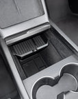 2026+ | Model Y Juniper Refreshed Center Console & Armrest Liner Kit ABS Plastic & Lined Rubber - (2 Pieces)