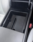 2026+ | Model Y Juniper Refreshed Center Console & Armrest Liner Kit ABS Plastic & Lined Rubber - (2 Pieces)