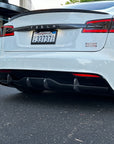2021+ | Model S Viento Diffuser Overlay - Real Molded Carbon Fiber