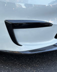 2021+ | Model S Viento Front Lip Spoiler - Real Molded Carbon Fiber