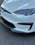 2021+ | Model S Viento Front Lip Spoiler - Real Molded Carbon Fiber