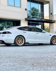 2021+ | Model S Viento Diffuser Overlay - Real Molded Carbon Fiber