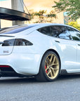 2021+ | Model S Viento Diffuser Overlay - Real Molded Carbon Fiber