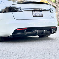 2021+ | Model S Viento Diffuser Overlay- Real Molded Carbon Fiber