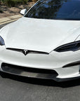 2021+ | Model S Viento Front Lip Spoiler - Real Molded Carbon Fiber