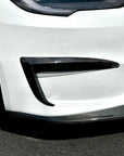 2021+ | Model S Fog Light Canards/Eyelids (1 Pair) - Real Molded Carbon Fiber