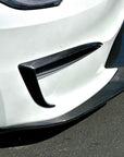 2021+ | Model S Fog Light Canards/Eyelids (1 Pair) - Real Molded Carbon Fiber