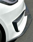 2021+ | Model S Fog Light Canards/Eyelids (1 Pair) - Real Molded Carbon Fiber