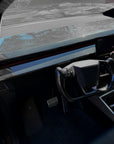 Cybertruck Lower Front Dashboard Overlay - Real Dry Molded Carbon Fiber