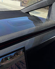 Cybertruck Top Upper Dashboard Overlay - Real Dry Molded Carbon Fiber