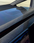 Cybertruck Top Upper Dashboard Overlay - Real Dry Molded Carbon Fiber