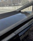 Cybertruck Top Upper Dashboard Overlay - Real Dry Molded Carbon Fiber