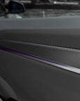 Model S & X Interior Upgrade Kit "Go Plaid" (9 & 12 Piece Kit) - Real Molded Carbon Fiber - Goodbye Wood