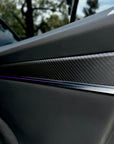 Model S & X Interior Upgrade Kit "Go Plaid" (9 & 12 Piece Kit) - Real Molded Carbon Fiber - Goodbye Wood