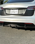 2021+ | Model S Viento Diffuser Overlay - Real Molded Carbon Fiber