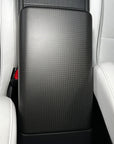 2026+ | Model Y Juniper Refreshed "Plain Weave" (Performance Look) Armrest Overlay - Real Dry Molded Carbon Fiber