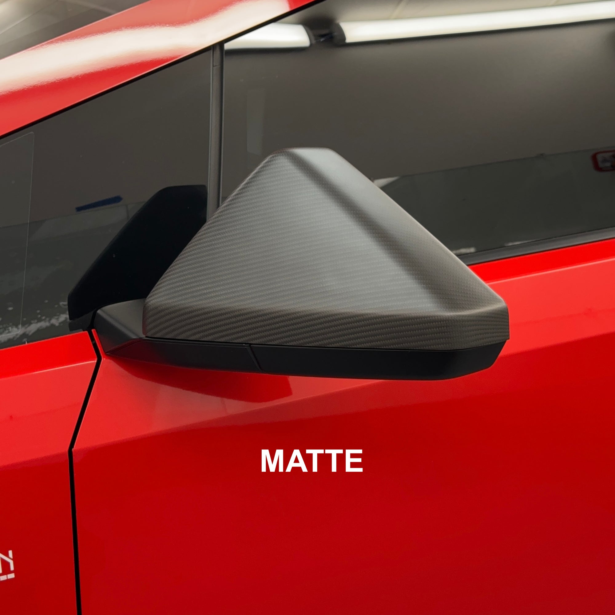 Cybertruck Side View Mirror Overlays - Real Dry Molded Carbon Fiber