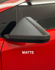 Cybertruck Side View Mirror Overlays - Real Dry Molded Carbon Fiber