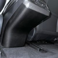 Model 3 & Y Backseat Center Console Base Overlay - Real Molded Carbon Fiber