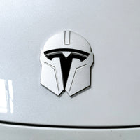 Model 3 & Y Mandalorian T Logo Overlay Emblem Badge - Front Hood